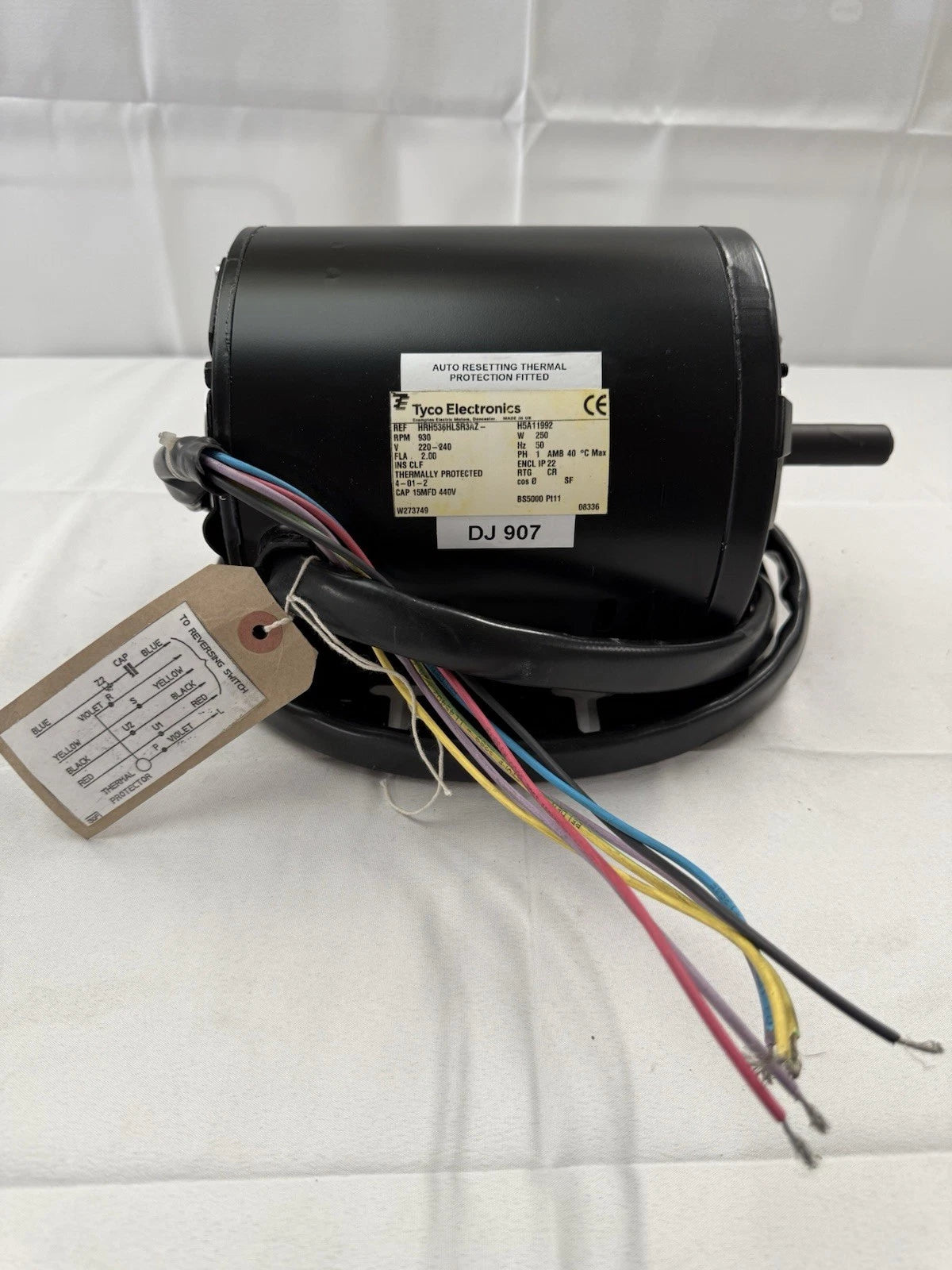 Warwick Dryers Reversing Motor Factory Refurbished - P/N 4.01.2 1Phase.